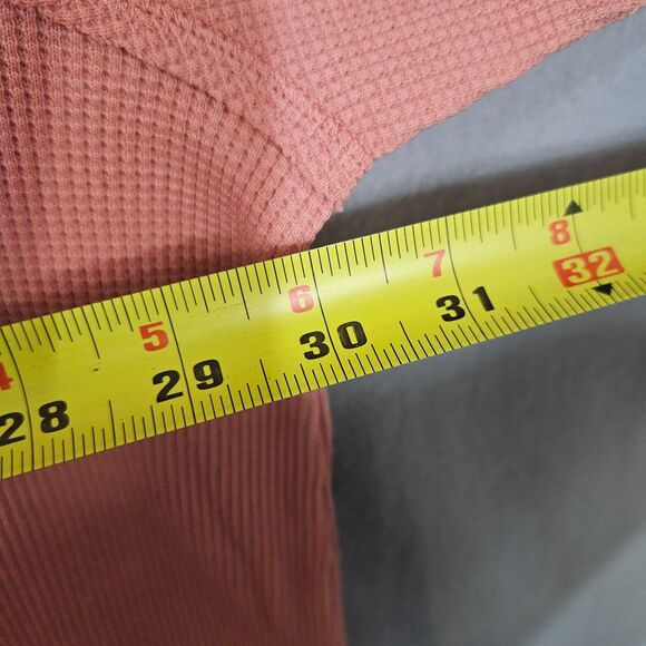 Kim Gravel Waffel Thermal 5X Long Sleeve Top Dusty Rose Pink Unworn Condition - Picture 7 of 8